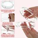 2 Pcs Acrylic Cookie Stencil Holder Round, Magnetic Cookie Stencil Frame for Royal Icing Sugar Cookie Stenciling Airbrushing, Acrylic Cooking Decorating Tool, Stencils Helper