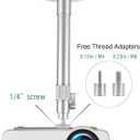 2-Be-Best Projector Mount,14-24in / 37-62cm Projector Ceiling Mount Extendable Ceiling Projectors Mounts Adjustable Angle 360 Rotation Drop Ceiling Projectors Mounts Silver
