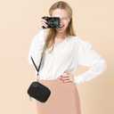 Lacdo Camera Case for Canon PowerShot G7 X Mark III/PowerShot G7 X Mark II 4K Vlogging Camera, Point and Shoot Vlogging Camera Bag Carrying Case, Mesh Pocket fits USB Cable, Batteries, Black+Black