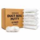 Duct Seal Putty, 12 Pack, Moldable Gap Filler for Wall & Pipe Gaps, Non-Hardening, Blocks Drafts, for HVAC Openings & Electrical Entry Holes, Seal Compound, 30g Each