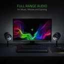 Razer Nommo Chroma: Custom Woven 3" Glass Fiber Drivers - Rear-Facing Bass Ports - Bass Knob w/Automatic Gain Control Chroma Enabled - Full Range 2.0 PC Gaming Speakers, Black