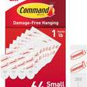 Command Indoor Small Refill Strips, 64 Strips, Damage-Free Hanging Wall Adhesives to Re-Hang Small Hooks for Hanging Home Decor, Wall Decor, and Room Decor, Holds up to 1 lb