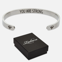 Zodaca Inspirational Wrist Cuff Bracelet for Women,You Are Strong (2.6×2inch)