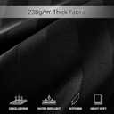 PANGSINNE Black Shower Curtain 230GSM Heavy Duty Striped Bathroom Shower Curtains, Weighted Fabric Shower Curtains for Hotel Spa Luxury Polyester Bath Curtain with 12 Hooks, 72Wx72H