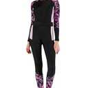 Micosuza Women's One Piece Dive Skin Suit Lycra Long Legs Long Sleeves Swimsuit for Snorkeling Surfing Kayaking, Large