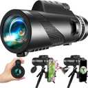 80x100 Monocular-Telescope High Powered for Smartphone Monoculars for Adults High Definition Monocular Telescope for Stargazing Hunting Wildlife Bird Watching Travel Camping Hiking