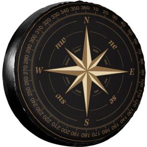 Compass Rv Spare Tire Covers - Universal Weatherproof & Dustproof Wheel Protectors for Trailer, SUV, Truck, Camper - 15"