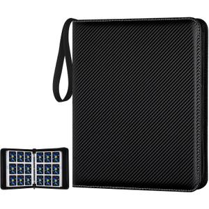 GERMUN Trading Card Binder, 900 Pockets Card Binder, 9-Pocket Sided Pocket Sports Card Binder, Premium Card Binders Compatible with MTG, TCG, Baseball Cards(Carbon Black)