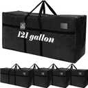 Windyun 4 Pack 121 Gallon Extra Large Moving Bags XXL Heavy Duty Storage Bag with Strong Zipper Handle Jumbo Big Tote Box Foldable for College Dorm Travel Clothes Duffle Blanket Pillow(Black)