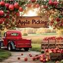 2Pack YYNXSY 7X5FT Apple Backdrop Apple Orchard Backdrop Fall Thanksgiving Party Decorations YY-2540