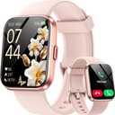 Smart Watches for Women Men, 1.85" Smart Watch Compatible iPhone/Samsung/Android (Answer/Make), Fitness Tracker with Heart Rate/Sleep Monitor, Smartwatch 3ATM Waterproof 120+ Sport Modes, Step Counter