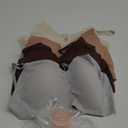DEANGELMON V Neck Bra Padded Seamless Adjustable Straps Bralettes Everyday Basic Sleeping Bras Multiple Pack (X-Large, Brown,gray,apricot,pink)