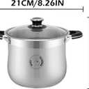 Vivicreate 11.5 Quart Stainless Steel Stock Pot with Lid Large Induction Cooking Pot for Pasta Soup Boiling Stew with Measurement Marks and Handles