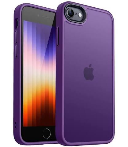 Compatible with iPhone SE 2022/SE2020,  Case, Anti-Fingerprint Matte Coating, Protective Hard Back Slim Translucent Case 