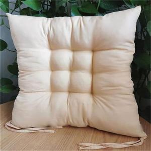 Square Chair Seat Pad 15x15 Inches Home Decor, Seat Cushion with Rope, Super Soft Thick Chair Cushions for Dining Room, Comfortable Plush Floor Cushions for Patio Sofa Chairs Cover (Brown 02)