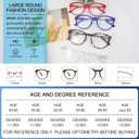 MARE AZZURO Reading Glasses Women Readers 5.0 Stylish Round Reader +5.00 with Spring Hinge