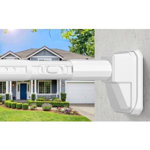 Tension Curtain Rod 41-126 In (4-10ft), Extra Long Tension Rod No Drilling For Patio Windows, White Shower Curtain Rod For Room Divider,One-Click Telescopic Rod, Outdoor Curtain Rods Never Rust