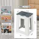 Foldable Bath Shower Safety Chair Seat, 17.7" High Anti-Slip Bench Bath tub Stool for Elderly or Seniors (ShowerChair Grey)
