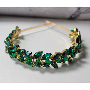 BESTYASH Rhinestone Wedding Headband Lightweight Crystal Bridal Crown Hair Accessory for Brides Elegant Leaf Design Comfortable Wear