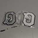 2 x FANCIBAND 4.5 Inch Chenille Varsity Letter Patches White Iron On Letters Letterman Jacket Patches for Clothing Jacket Hoodie Varsity Bag Q