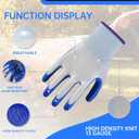 3 x Women's Enhanced Type Nitrile Coated Work Gloves, Multi-purpose Safety Protective Gloves (Blue-25 Pcs)