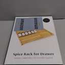 Bamboo Spice Drawer Organizer - Expandable 4 Tier Spice Rack (Need 3" Deep Drawer) 12" to 24" Wide, Seasoning Organizer, Organization Seasoning Rack insert (Jars Not Included)