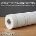 1 x 328 ft Fiberglass Mesh Roll White Plastering Mesh Enhanced Strength and Stability for Wall Crack Interior Exterior Wall Construction and Ceilings Seam Repair Reinforcement