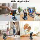 Hupoaf Adjustable Cell Phone Stand with Wireless Induction Bluetooth Speaker, Compatible with iPhone/iPad/Samsung Galaxy