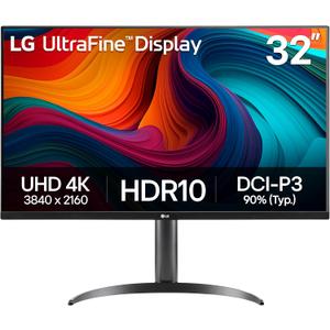 LG 32UR550K-B 32-inch Ultrafine 4K UHD (3840 x 2160) Computer Monitor, HDR10, 60Hz, HDMI, DisplayPort, Tilt/Height/Pivot Adjustable Stand, Black