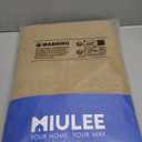 MIULEE Light Brown Short Linen Curtains 45 Inch Length 2 Panels for Kitchen Bedroom Bathroom, Soft Thick Linen Textured Basement Window Drapes Semi Sheer Light Filtering Back Tab Burlap Look Decor
