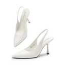 DREAM PAIRS Women's Heels Slingback Stiletto Pumps Shoes Pointed Closed Toe Kitten Heels Dress Bridal Elegant Wedding Sexy Party Size 11