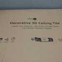 Art3d 10-Pack Smooth Drop Ceiling Tile 2ft x 4ft - Fire-Rated, Waterproof, Reusable - Premium PVC, No Sag and Breakage - Cover 80 Sq. Ft, White, 24x48