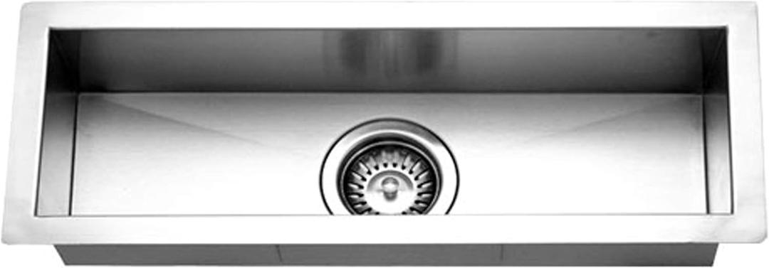 Houzer Contempo Trough Stainless Steel Kitchen Bar Sink: 23 Inch Undermount with Strainer & Grid, Durable & Versatile, Essential for Home and Apartment: CTB-2385, 21-by-6-1/2-Inch