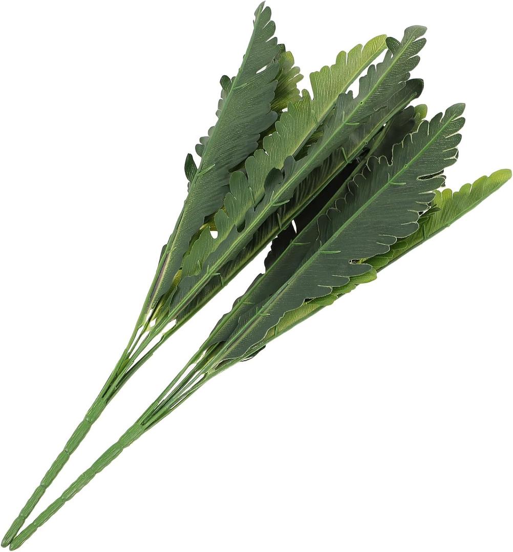 SAFIGLE Artificial Snake Plant and Sansevieria Leaves 9-Head Faux Greenery 2pcs Lifelike Snake Plant Ornament for Home Dcor Indoor Outdoor Floral Arrangement