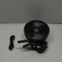 Gaiatop Baby Stroller Fan, 4000mAh Oscillating Mini Portable Fan with Light, 4 Speeds Battery Operated Small Handheld Desk Fan, 360° Rotate Flexible Tripod Clip On Fan for Car Seat Crib Travel Black