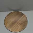 Round Wood Tray, Acacia Wooden Decorative Serving Tray for Coffee Table and Home Decor, Wooden Appetizer Charcuterie Board for Kitchen Countertop (13.8 inch)