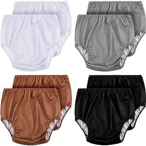 Panitay 8 Pcs Adult Diaper Cover Incontinence Leakproof Plastic Pants Reusable Diapers Cover Waterproof Underwear for Women Men(Multicolored, XXL