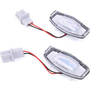 2Pcs LED License Plate Light Lamp Assembly for Honda Acura RL TL TSX MDX ILX RDX, for Odyssey Accord Sedan Pilot Civic Sedan Hatchback, 6000K White License Plate 34100S0A013 34104S0A013 34100S84A01