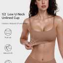 OEAK Womens Comfortable Bras No Underwire Cami Bra Seamless Unlined Bralettes Scoop Neck Unpadded Everyday Sports Tshirt Bra (Beige, XS)