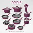CAROTE 31pcs Pots and Pans Set, Nonstick Cookware Set, 31 Piece