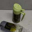 2PCS Olive Oil Dispenser and Oil Sprayer  16oz/470ml Glass Light-Proof Oil Pourer for Kitchen, Air Fryer, Cooking, Salad, and BBQ (Grey&Green)