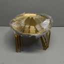 GRETJOB 12 Pcs Pizza Pan Riser Stand Set, 4 Metal Pizza Table Stands + 4 Nonstick Pizza Pans + 4 Pie Servers, Gold Pizza Rack & Tray for Baking, Dessert, Cheese, Party, and Restaurant Use (Gold)