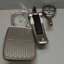 Rain Shower Head with Handheld High Pressure rainfall Shower Heads with Handheld Spray Combo Adjustable one-piece stand daul shower head Built-in Magnetic Docking and Power Jets (Black)