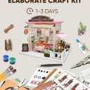 Miniature House Kit, Miniature Dollhouse for Beginners, DIY Dollhouse Kit for Adults to Build, Model Building Craft Diorama Kit, Ideal Gifts for Birthday Christmas(Chocolate Shop)
