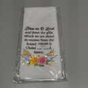 Hafhue Bless Us O Lord Kitchen Towels, Religious Gifts for Christian Home Mother Grandmother Aunt Daughter Niece Sister BFF Friend Women, Housewarming Gifts for New Homeowner Hostess Host Family