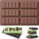 Husfunov Chocolate Bar Mold,Non-Stick Chocolate Molds, 100% Food Grade Silicone Deep Mold for Dubai Pistachio Rod, Candy, Snacks,Knafeh Pistachio Rod and More(5 Snap)