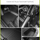 Floor Mats for 2021-2024 Tesla Model Y, 9PCS All Weather Full Set Cargo Liners Accessories, 3D TPE Odorless Trunk Frunk Rear Well Mats Custom for 5-Seater(Not Fit 7Seat & 2025 Juniper)