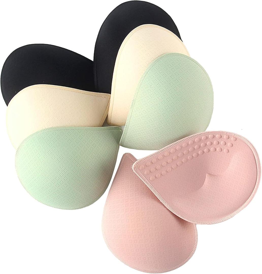 KOOAAICCHI Bra Pads Inserts, Latex Bras Inserts Removable for Women's Sports Cups Bra or Swimsuit Insert (M - 32/34 (70A/70B/70C/75A/75B))