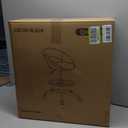 Office Drafting Chair - Bar Stools with Back Support, Adjustable Foot Rest and Wheels, Shop Rolling Swivel Chair for Standing Desk Counter Kitchen Salon Home Vanity, Black