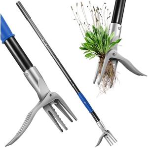 sancat 50” Weed Puller Tool for Crabgrass, Dandelion etc,Stand Up Weeder with Easy-Eject Mechanism, Steel Handle, Steel Claw,Garden Weed Remover Tool Without Bending, Pulling,Kneeling.